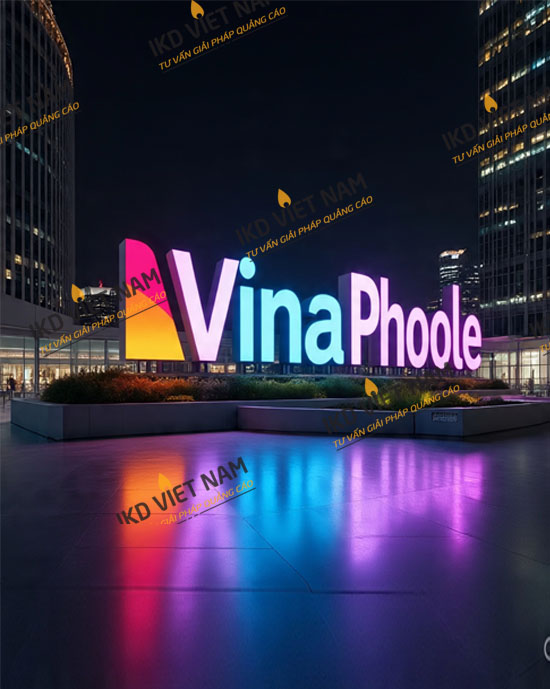 Bộ Chữ Tòa Nhà Bằng Tôn Sơn Hấp Nhiệt